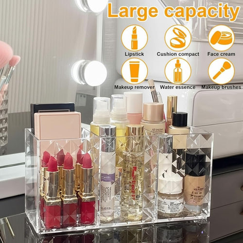 2er Set Make-up Organizer aus Acryl, Transparent, 3 Fächer