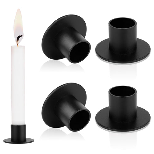 4Pcs Kerzenständer, Gold Kerzenhalter Stabkerzen,Metall Candles Holders
