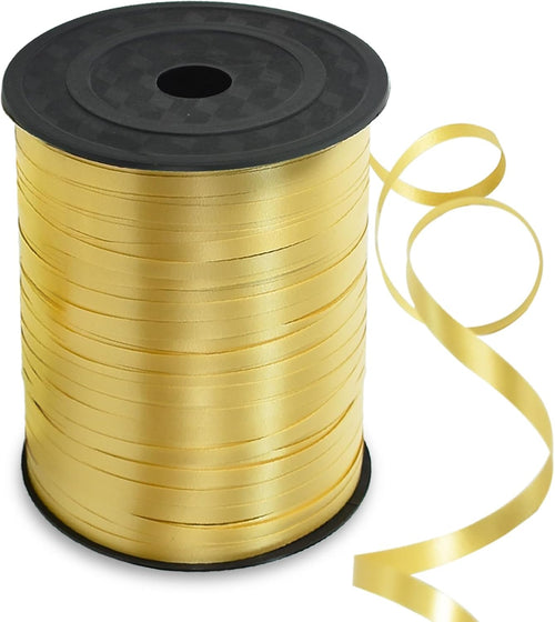 450 Meters Geschenkband Weiss - Gold 5mm Geschenkbänder luftballon schnur - luftballon band Luftballons Hochzeit Geschenkverpackung für Weihnachtsdeko, Ballonverschlüsse, Geschenkverpackung