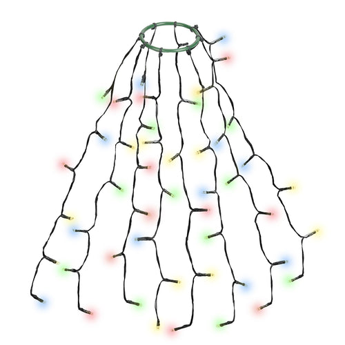 SALCAR Weihnachtsbaum Lichterkette 1,5m 200er LED mit 8 Girlanden, Warmweiß