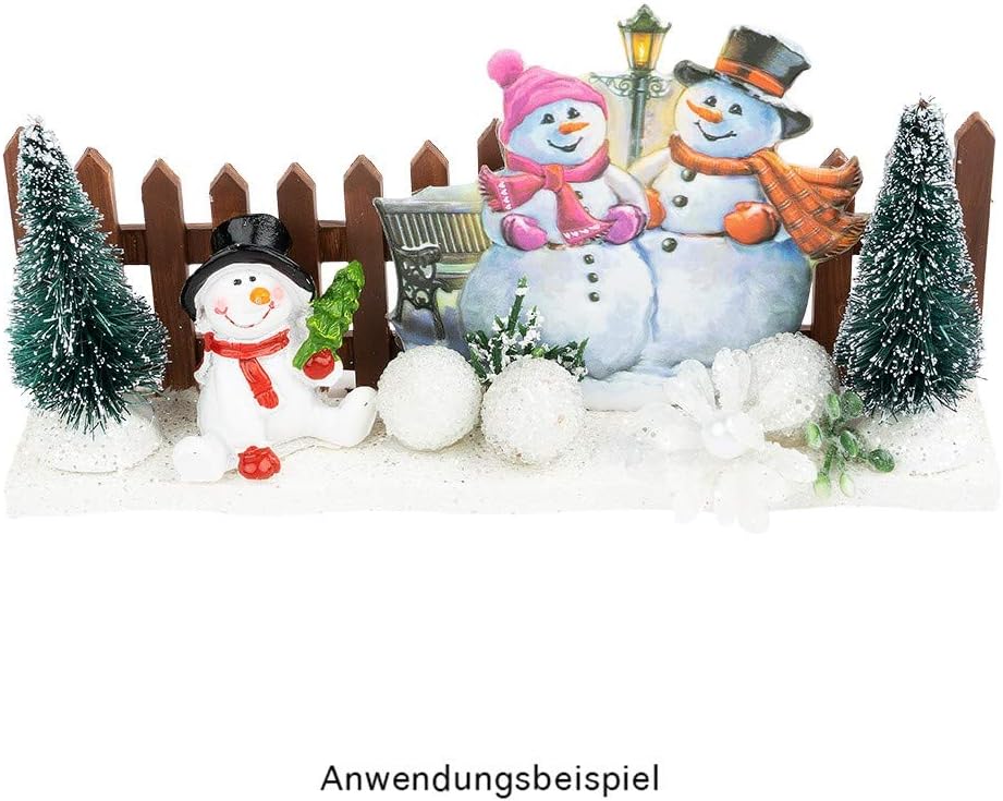 Ideen mit Herz Deko-Figuren, Schneemänner, 3-4,5cm hoch, 4 Stück