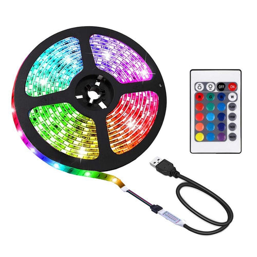 ACONDE 2M, USB LED Streifen Lichter mit 24 Tasten Fernbedienung, TV Hintergrundbeleuchtung