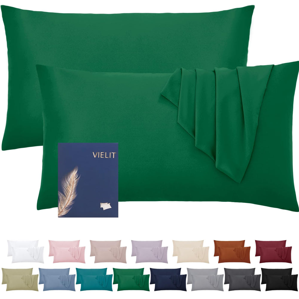 Vielit Kissenbezug 40 x 80 2pc Kopfkissenbezug Anthrazit Öko-Zertifikat