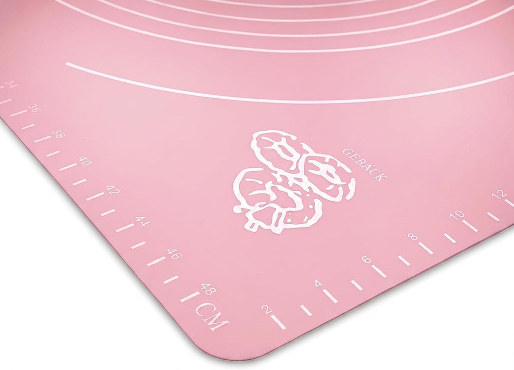 Backmatte Silikon 50 x 40 cm - Ausrollmatte Antihaft Rosa Pink