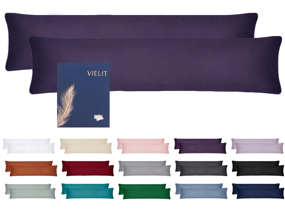 Vielit Kissenbezug 40 x 80 2pc Kopfkissenbezug Anthrazit Öko-Zertifikat