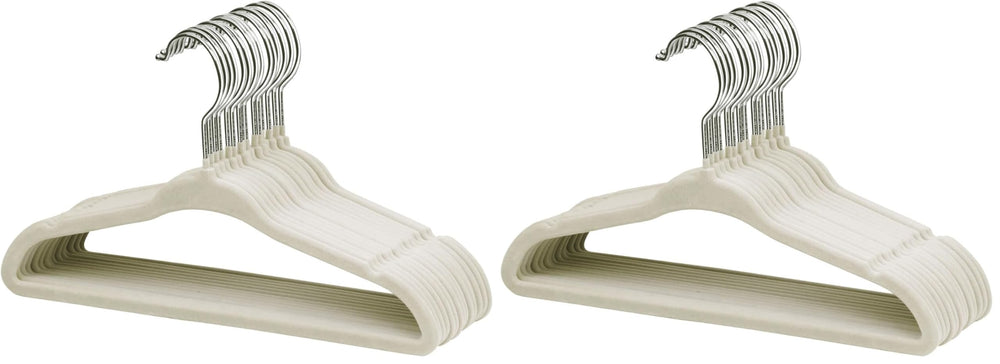 ManGotree 28 cm rutschfeste Baby-Kleiderbügel aus Samt 15 Stück Hellrosa