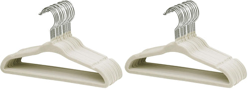 ManGotree 28 cm rutschfeste Baby-Kleiderbügel aus Samt 15 Stück Hellrosa