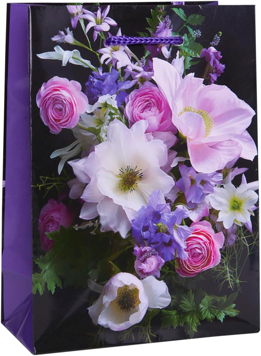 Idena Geschenktüten Classic Blumen, 10 Stück, 11,5 x 16 x 5,5 cm