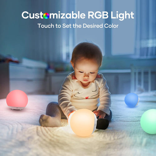 Nachtlicht Kinder,USB Aufladbare Stilllicht Baby mit RGB