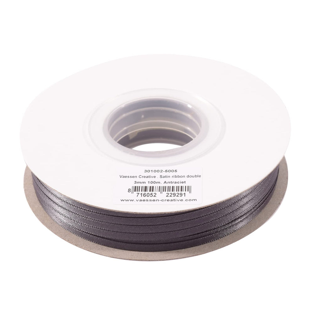 Vaessen Creative Satinband 3mmx10m Dunkel Grün, Schleifenband, Dekoband, Bänder zum Basteln, Stoffbänder für Hochzeit, Taufe Und Geburtstagsgeschenke