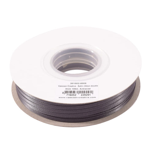 Vaessen Creative Satinband 3mmx10m Dunkel Grün, Schleifenband, Dekoband, Bänder zum Basteln, Stoffbänder für Hochzeit, Taufe Und Geburtstagsgeschenke