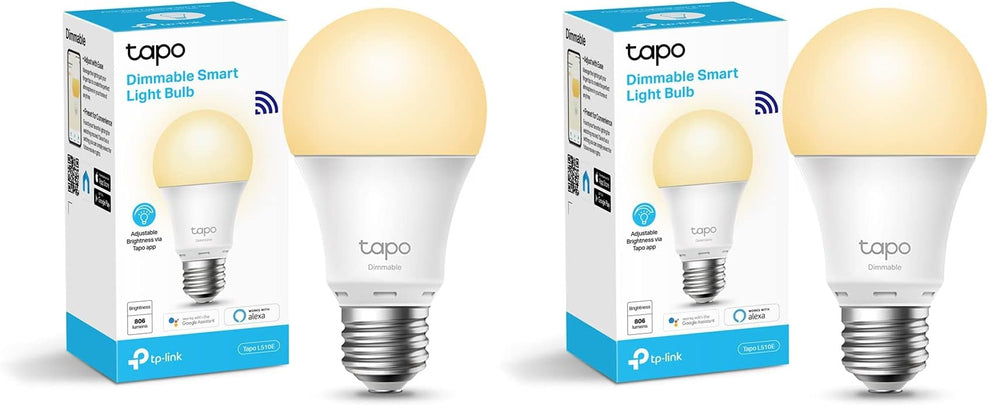 Tapo TP-Link L510E smarte WLAN Glühbirne E27, dimmbar, kein Hub notwendig, kompatibel mit Alexa, Google Assistant, Abläufe und Zeitpläne