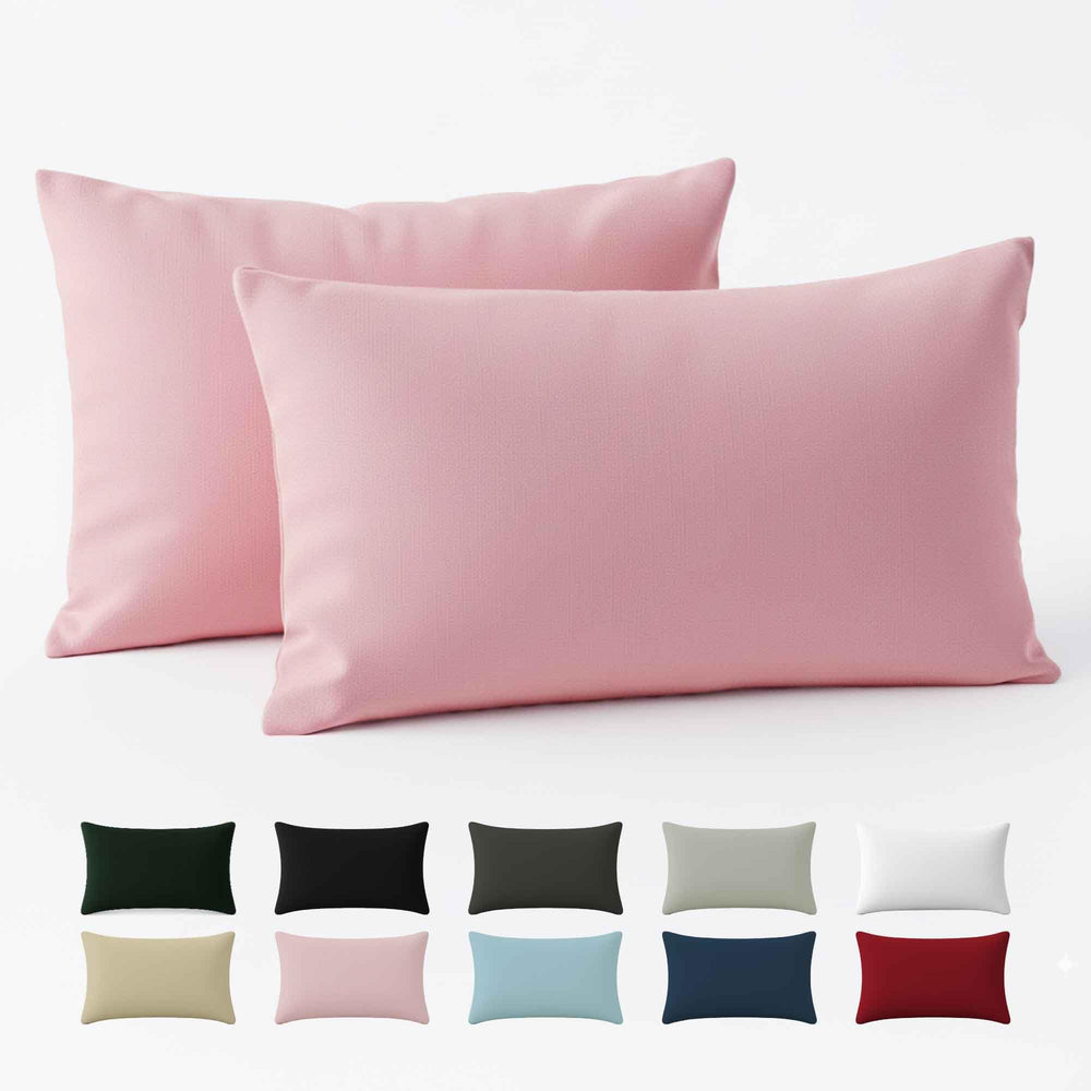 Kissenbezug 40x40 Baumwolle Renforcé (2er-Set) - Rosa - Dicht gewebt mit 57 Fäden/cm² - 40x40cm Kissenbezug - Oeko Tex Zertifiziert - Dreamzie