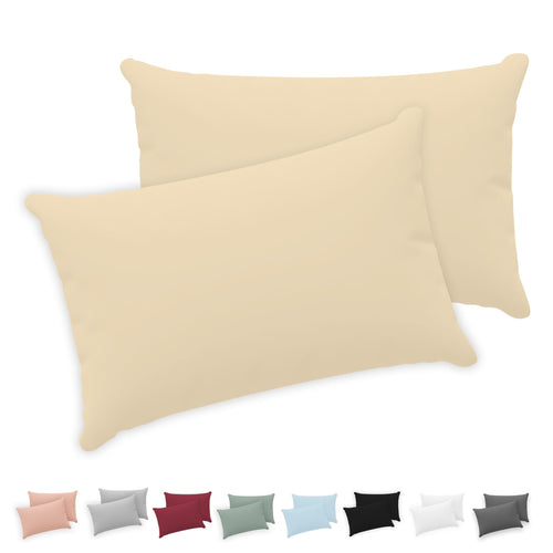 Twinzen - Kissenbezug 40x40cm - 2er Set - 100% Baumwolle - Anthrazit