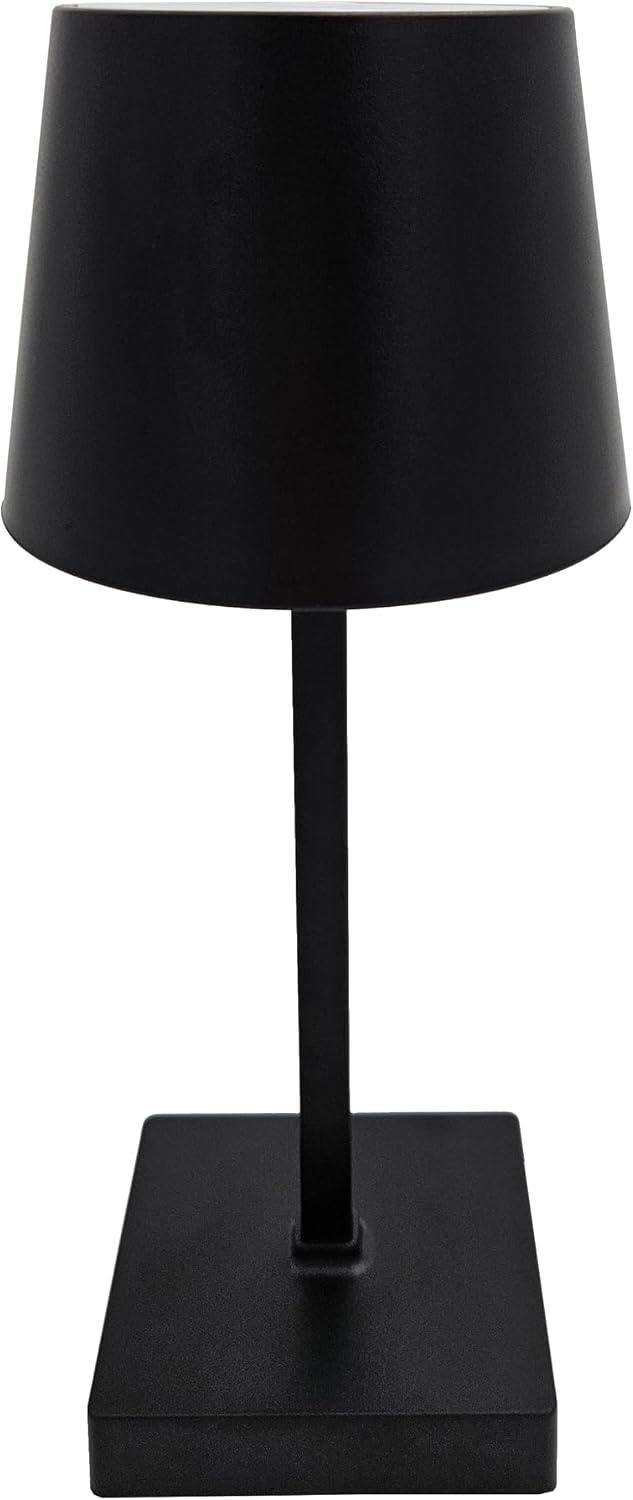 Meinposten Tischleuchte Touch dimmbar LED Lampe schwarz kabellos Höhe 26 cm