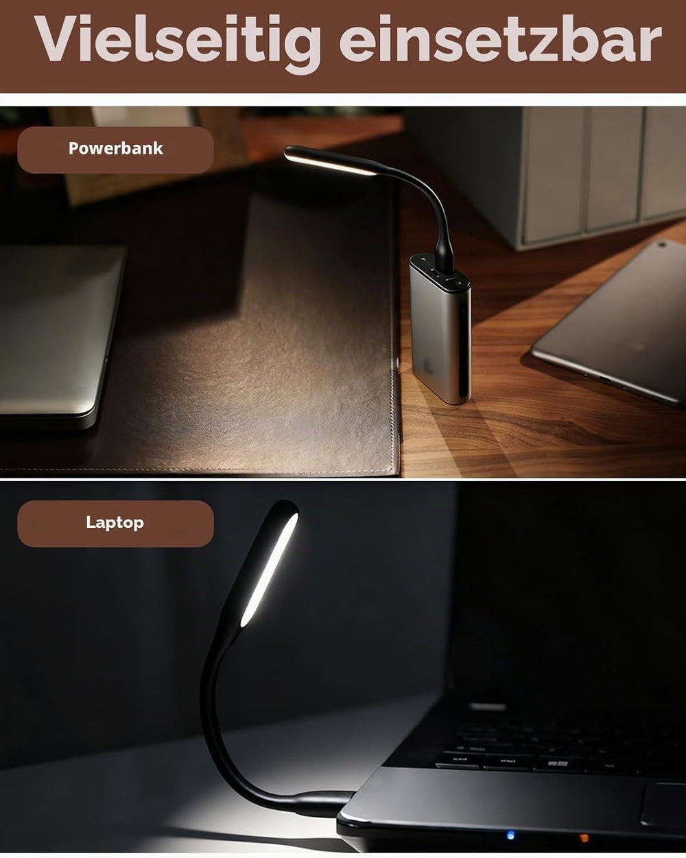 8 PCS USB Led Lampe, Mini USB-LED-Licht-Lampe, Flexible USB Laptop Licht für Notebook Computer Tastatur, Schwarz