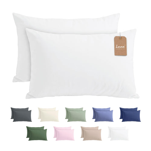 Lavea® 2er Set Kissenbezug - 40x40 - Eukalyptus