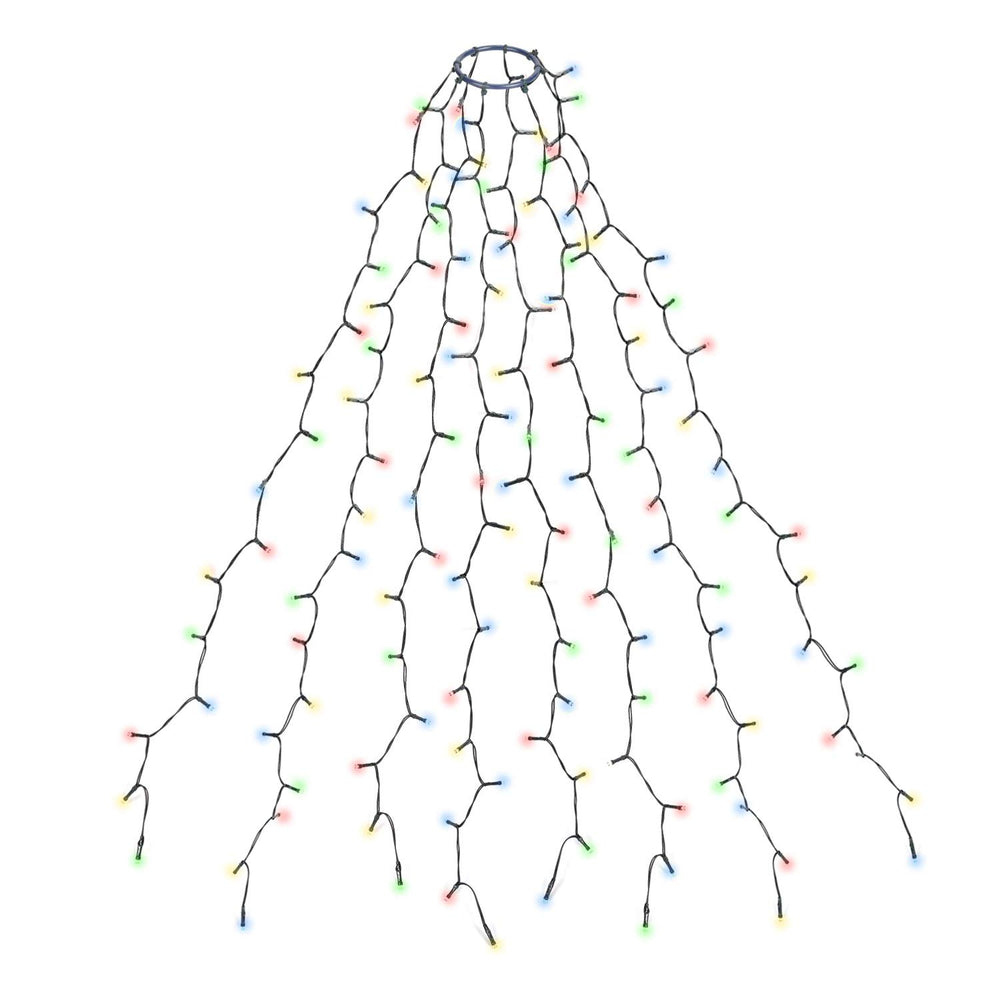 SALCAR Weihnachtsbaum Lichterkette 1,5m 200er LED mit 8 Girlanden, Warmweiß