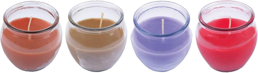 Duftkerzen im Glas, 4 Stück, süß & winterlich, für Weihnachten