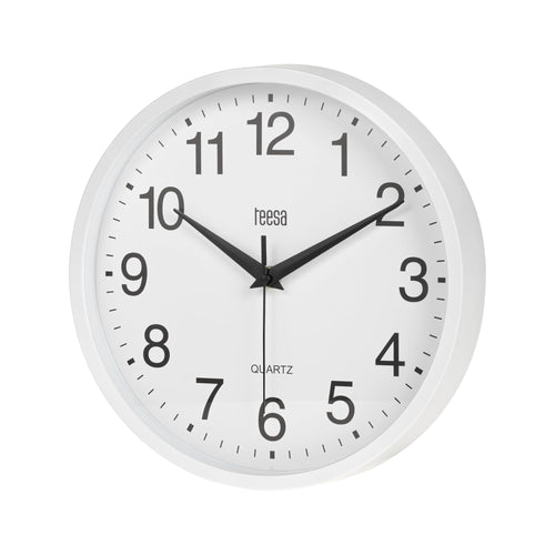 Teesa Wanduhr Analog Wand Universal 20 cm TSA0038 Weiß