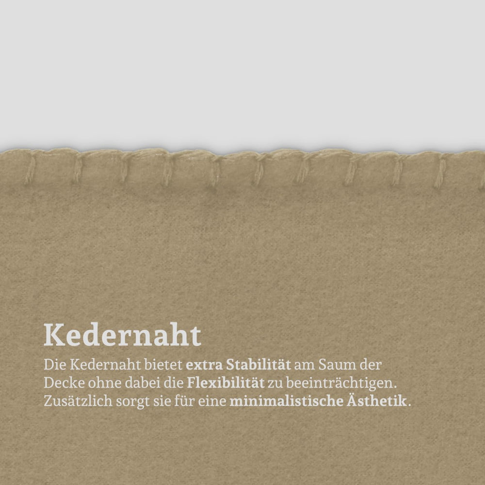 Bestlivings Fleecedecke 130x170 cm Taupe, angenehm wärmende Kuscheldecke