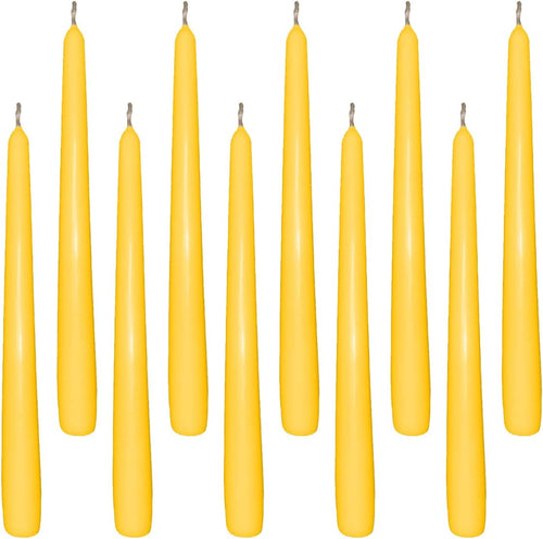 Spitzkerzen Gelb 24,5 cm 10 Stück