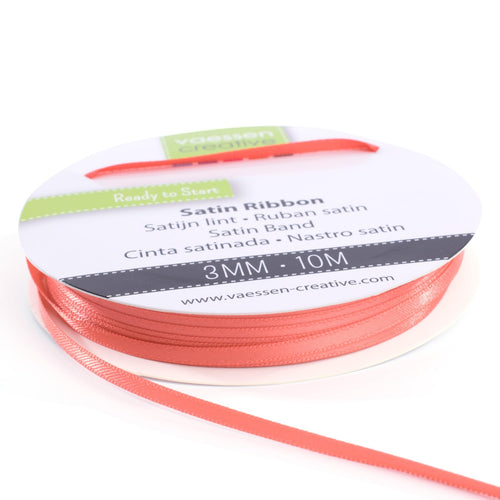 Vaessen Creative Satinband 3mmx10m Dunkel Grün, Schleifenband, Dekoband, Bänder zum Basteln, Stoffbänder für Hochzeit, Taufe Und Geburtstagsgeschenke