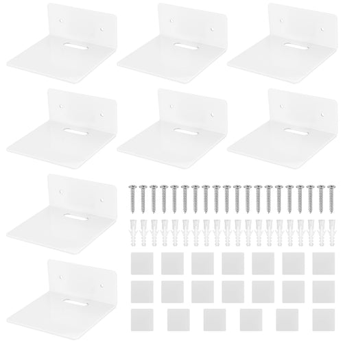 5 Stk transparente Acryl Wandregale als Schweberegal für Deko
