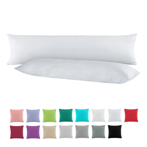 BaSaTex Baumwolle Renforcé Kissenbezug, 2er Pack, 40x40 cm, Bordeaux