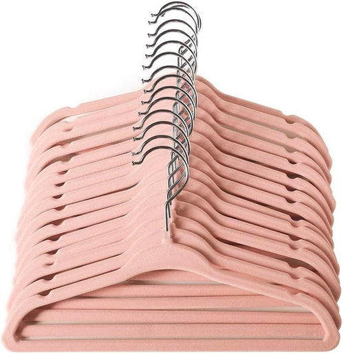 Baby Kleiderbügel aus Samt, 15 Stück, rosa