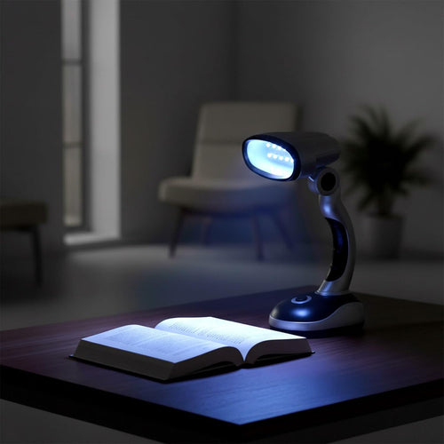Eaxus® LED Schreibtischlampe ohne Kabel - Helle Tischleuchte, tageslicht Silber