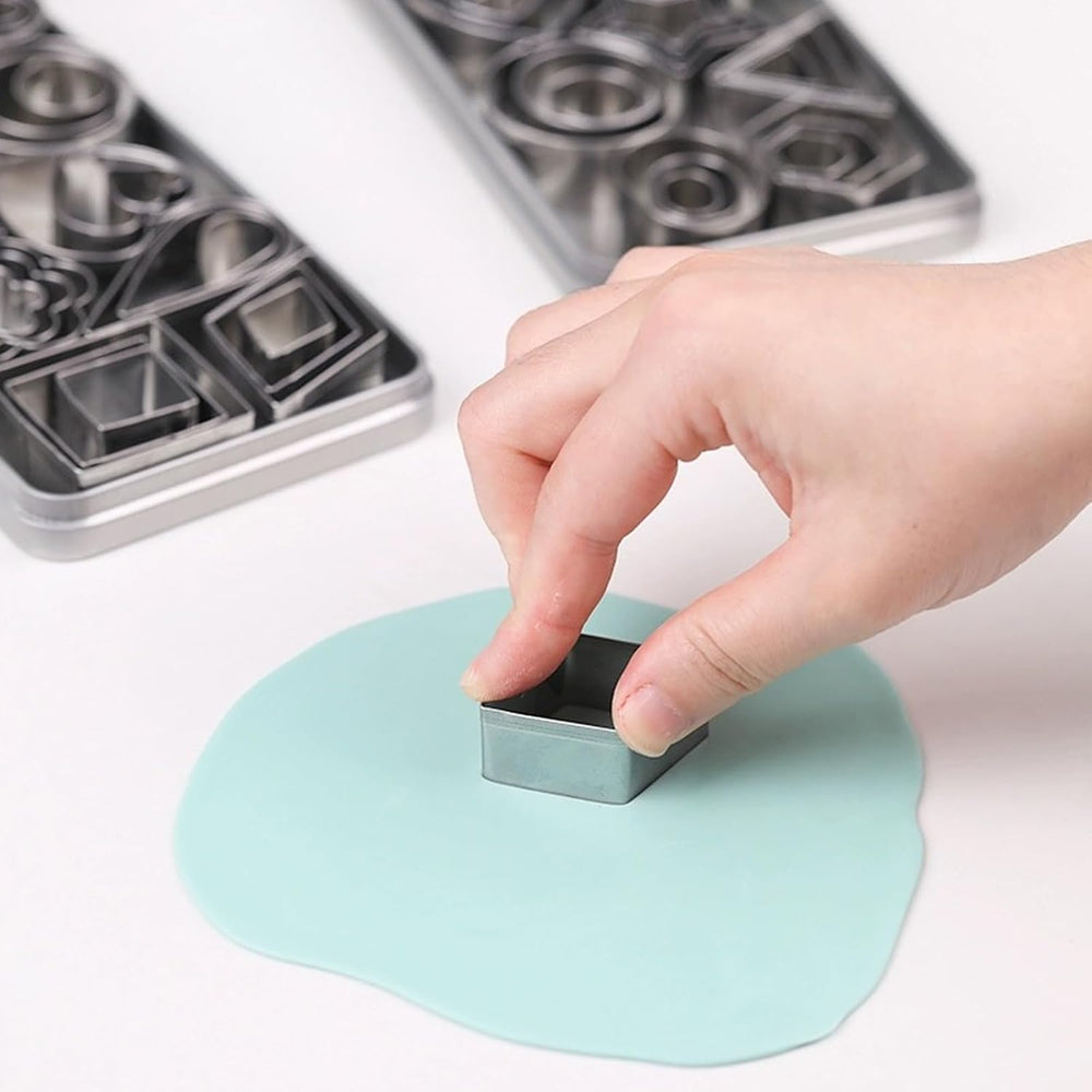 Plätzchen Ausstecher, 30 Stück Plätzchen Ausstecher Mini(Silbrig)