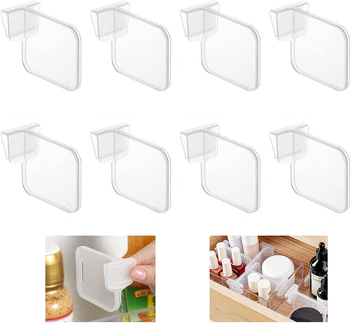 8 Stück Kühlschrank-Trennwände - Nützliche Organizer Für Gefrierschrank Und Schubladen - Transparente Regal-Organizer
