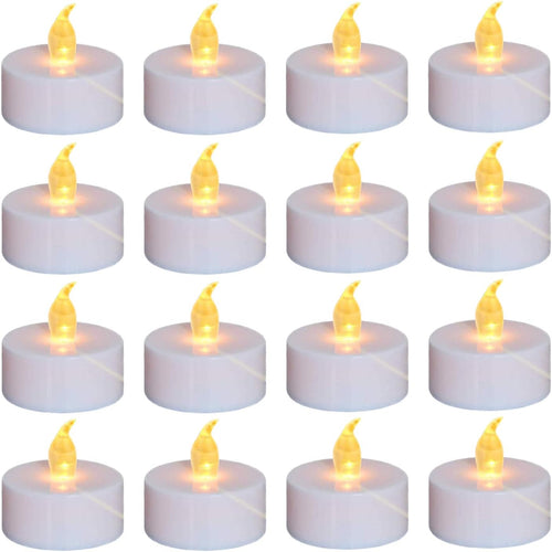 Nancia batteriebetriebene flammenlose Teelichter, realistisch hell flackernde elektrische Kerzenlampe im 24er-Pack, langlebige 100 Stunden warme gelbe Glühbirne, geeignet für Festival, Party, Heimdeko