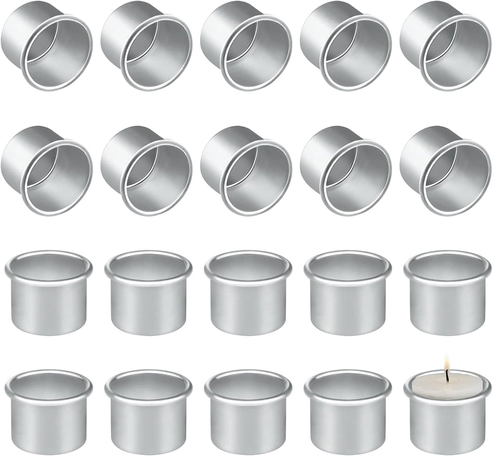 Kerzenhalter Stabkerze, 30 Stück Kleine Stabkerzen Aluminium, Runden