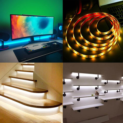 USB LED Streifen, 3,2ft 24 Tasten Lichtleiste Fernbedienung für Partys, DIY Innendekoration