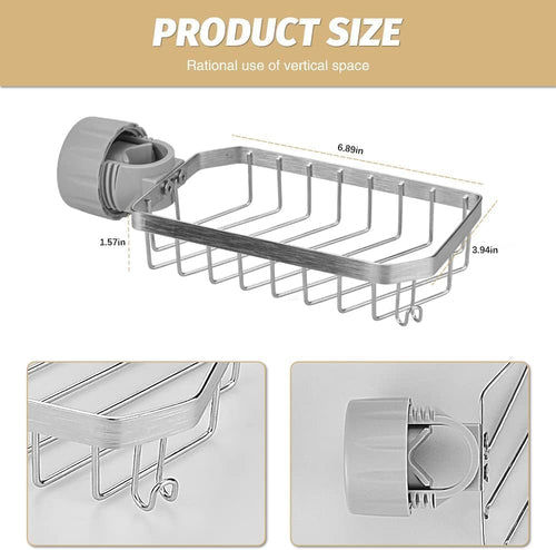 Bnimtm Duschstangen Aufbewahrungsregal - Duschablage für Duschstange Edelstahl - 1 Stück Duschablage Ohne Bohren für Duschstange, Shampoo,Seifenhalter - für 20-32mm Stange