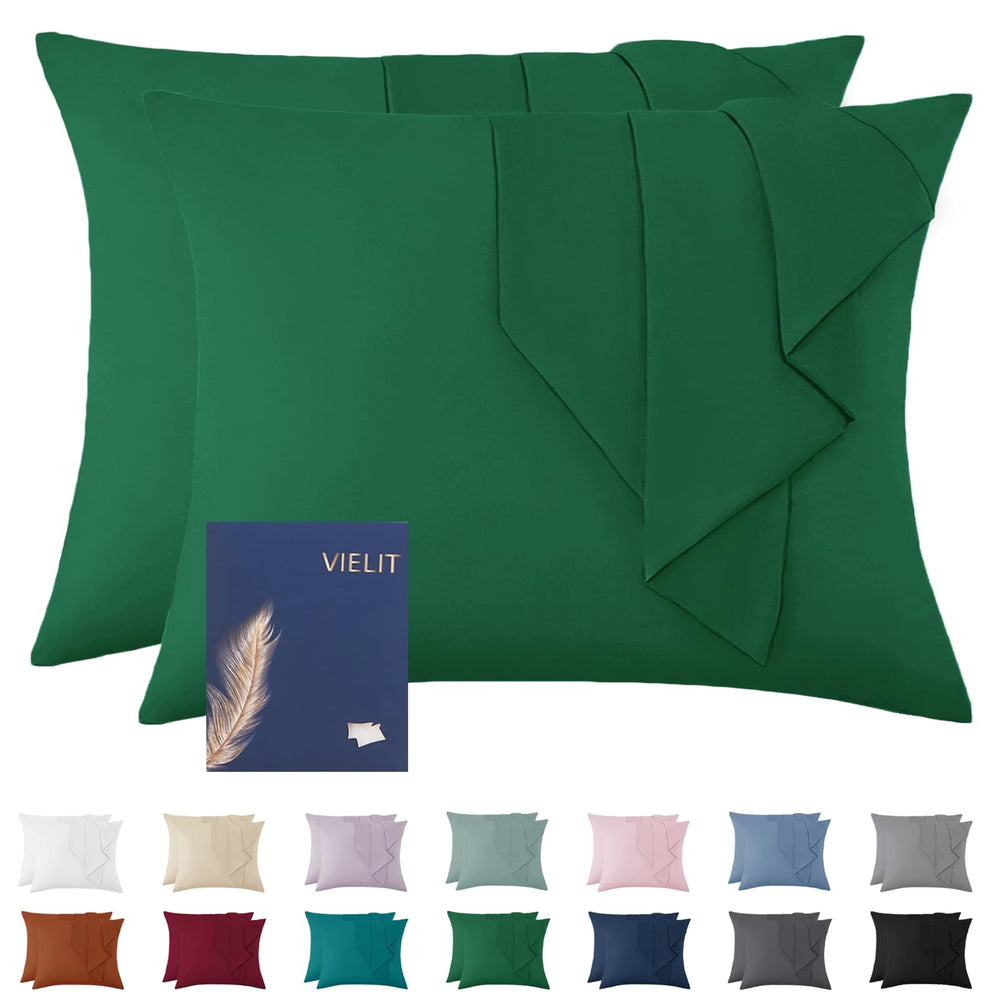 Vielit Kissenbezug 40 x 80 2pc Kopfkissenbezug Anthrazit Öko-Zertifikat