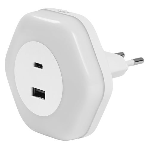 Osram Nachtlicht, indirektes Licht, 3000K, 5lm, 0,28W, Tageslichtsensor, Plug-and-Play, für Kinderzimmer und Wohnbereiche, Weiß