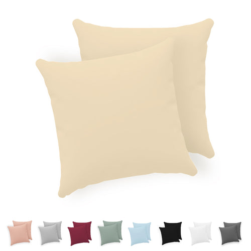 Twinzen - Kissenbezug 40x40cm - 2er Set - 100% Baumwolle - Anthrazit
