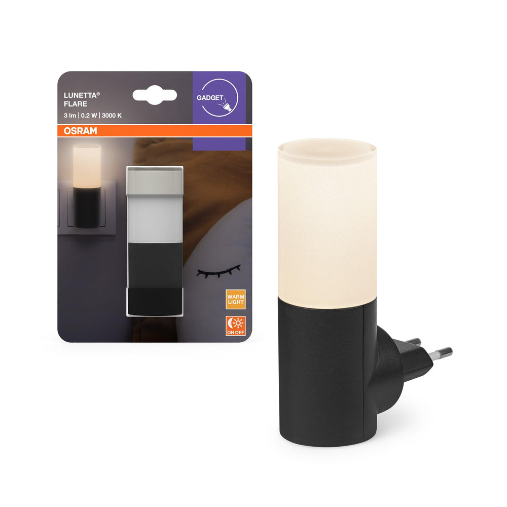 Osram Nachtlicht, indirektes Licht, 3000K, 5lm, 0,28W, Tageslichtsensor, Plug-and-Play, für Kinderzimmer und Wohnbereiche, Weiß