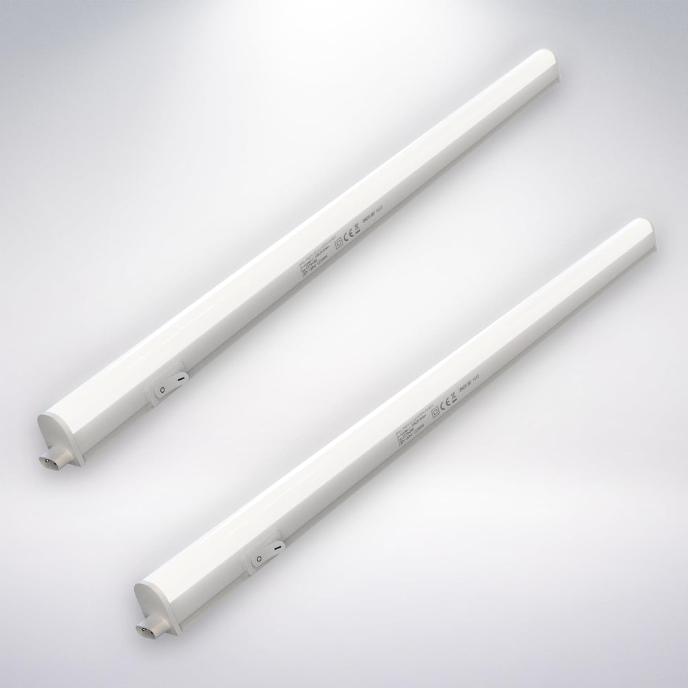 BRILONER - LED Leiste mit Ein/Aus-Schalter, neutralweiße Lichtfarbe, inkl. Steckerkabel, Unterbauleuchte Küche, LED Lichtleiste Küche, Schrankbeleuchtung, Küchenlampe, Lampe, 31,3x2,2x3 cm, Weiß