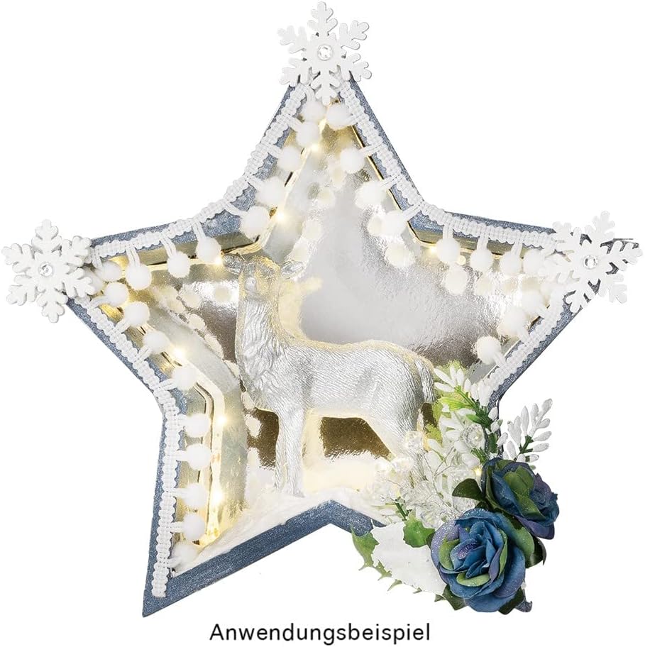 Ideen mit Herz LED-Lichterband, selbstklebend, warmweiß, inkl. Timer, 40er, 135 cm, 100 cm Kabelzulauf