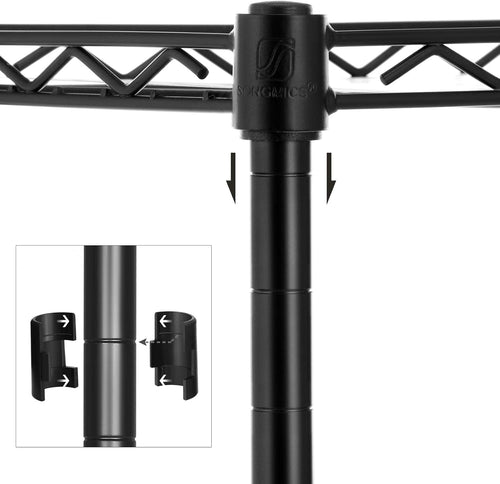 SONGMICS Gewürzregal mit 3 Ebenen, Küchen-Organizer, 15 x 40 x 39,5 cm