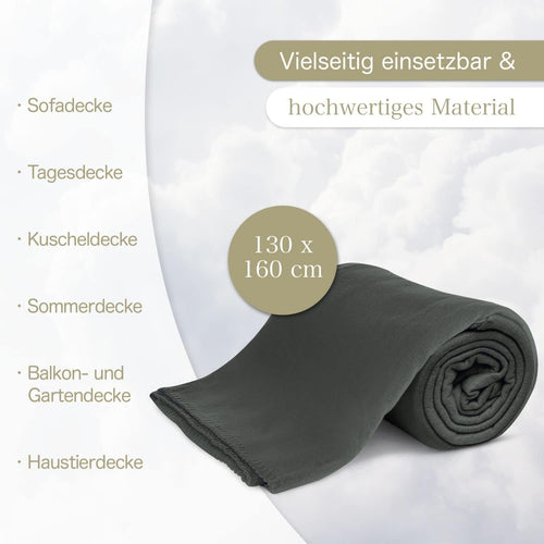 KiGATEX Polar Fleecedecken 2er Set Silber 130x160 cm Oeko-TEX® ca. 420g