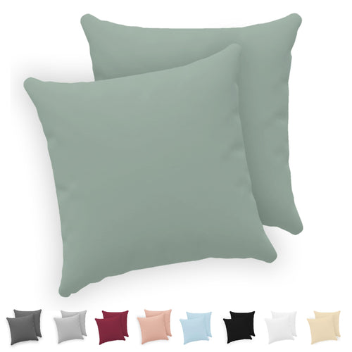Twinzen - Kissenbezug 40x40cm - 2er Set - 100% Baumwolle - Anthrazit