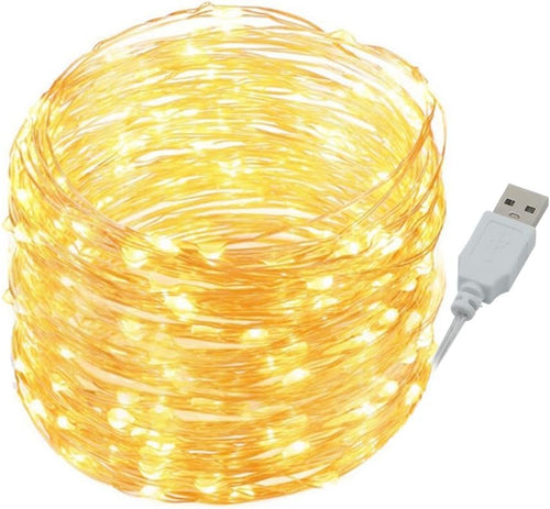 Silberdraht Lichterkette, 5 m, 50 LEDs