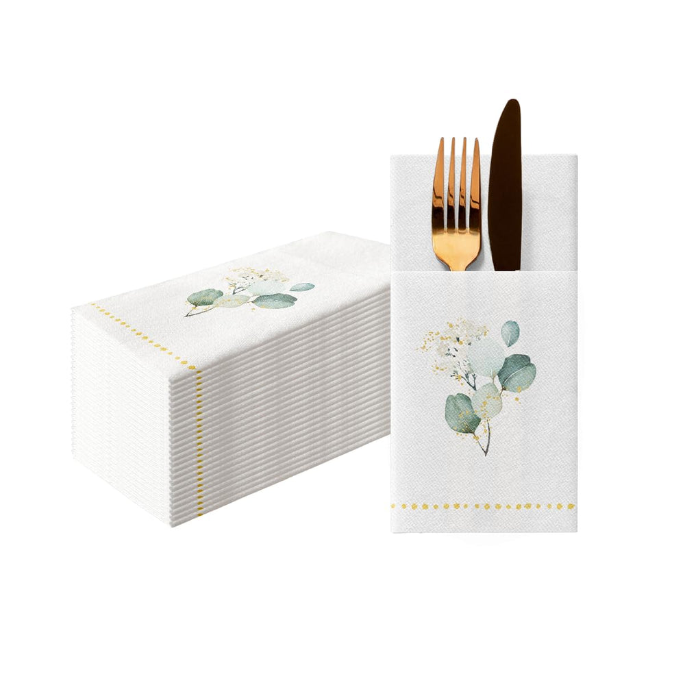 PAW Stoffähnliche Besteckservietten 1/8-Falz, 25 Stück - Beige