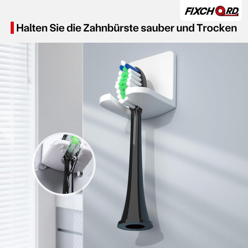 4 Pack Elektrische Zahnbürste Halterung, Selbstklebende elektrische zahnbürste Halter für die Wandmontage, Zahnbürstenhalter für die Aufbewahrung im Badezimmer, weiß