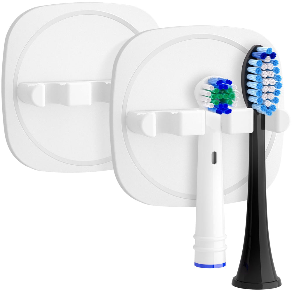 4 Pack Elektrische Zahnbürste Halterung, Selbstklebende elektrische zahnbürste Halter für die Wandmontage, Zahnbürstenhalter für die Aufbewahrung im Badezimmer, weiß